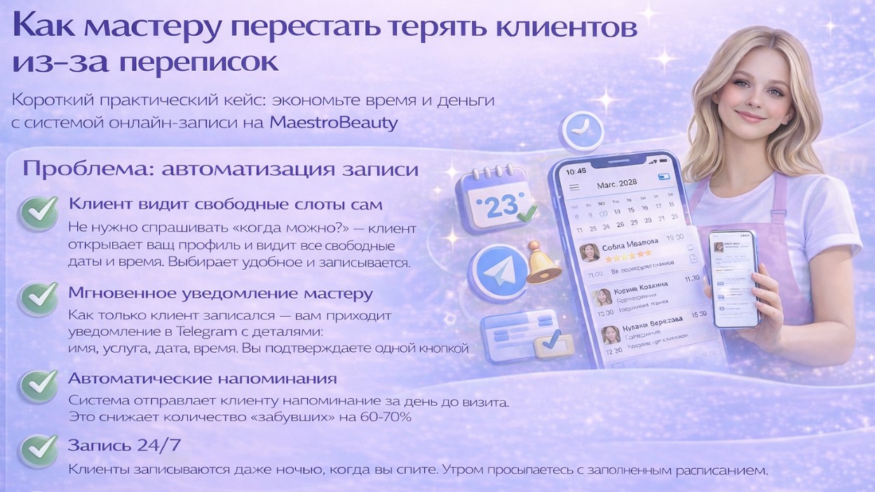 Как мастеру перестать терять клиентов из-за переписок